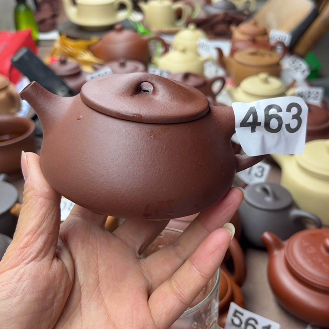 紫砂茶壶紫泥半手工190cc