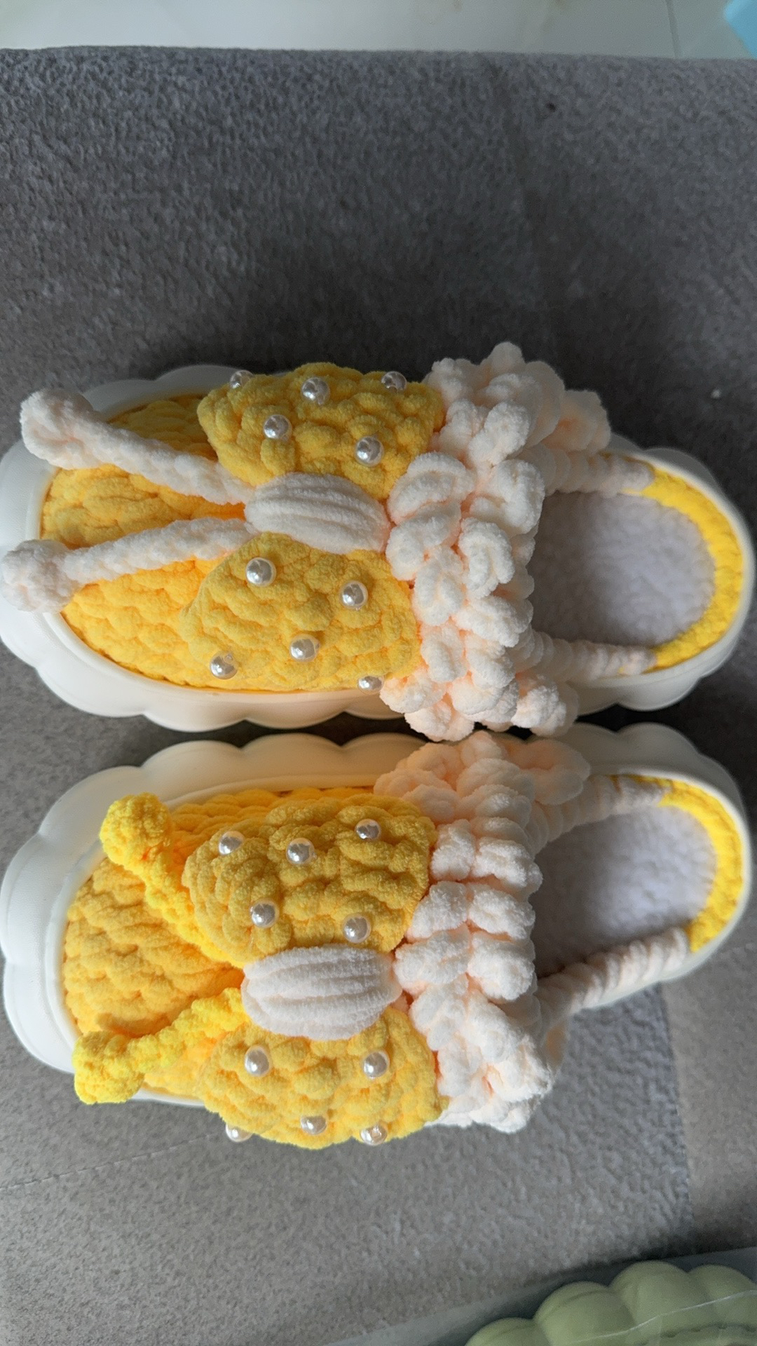 秋冬外穿纯手工鞋子居家防滑软底泡芙花夏季拖鞋成品 厚底加绒