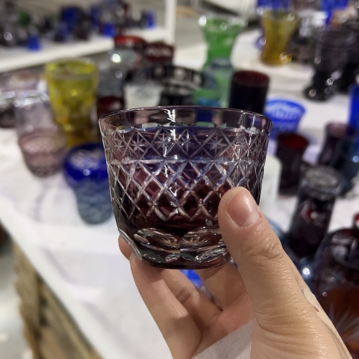 水晶玻璃平底款微瑕一个