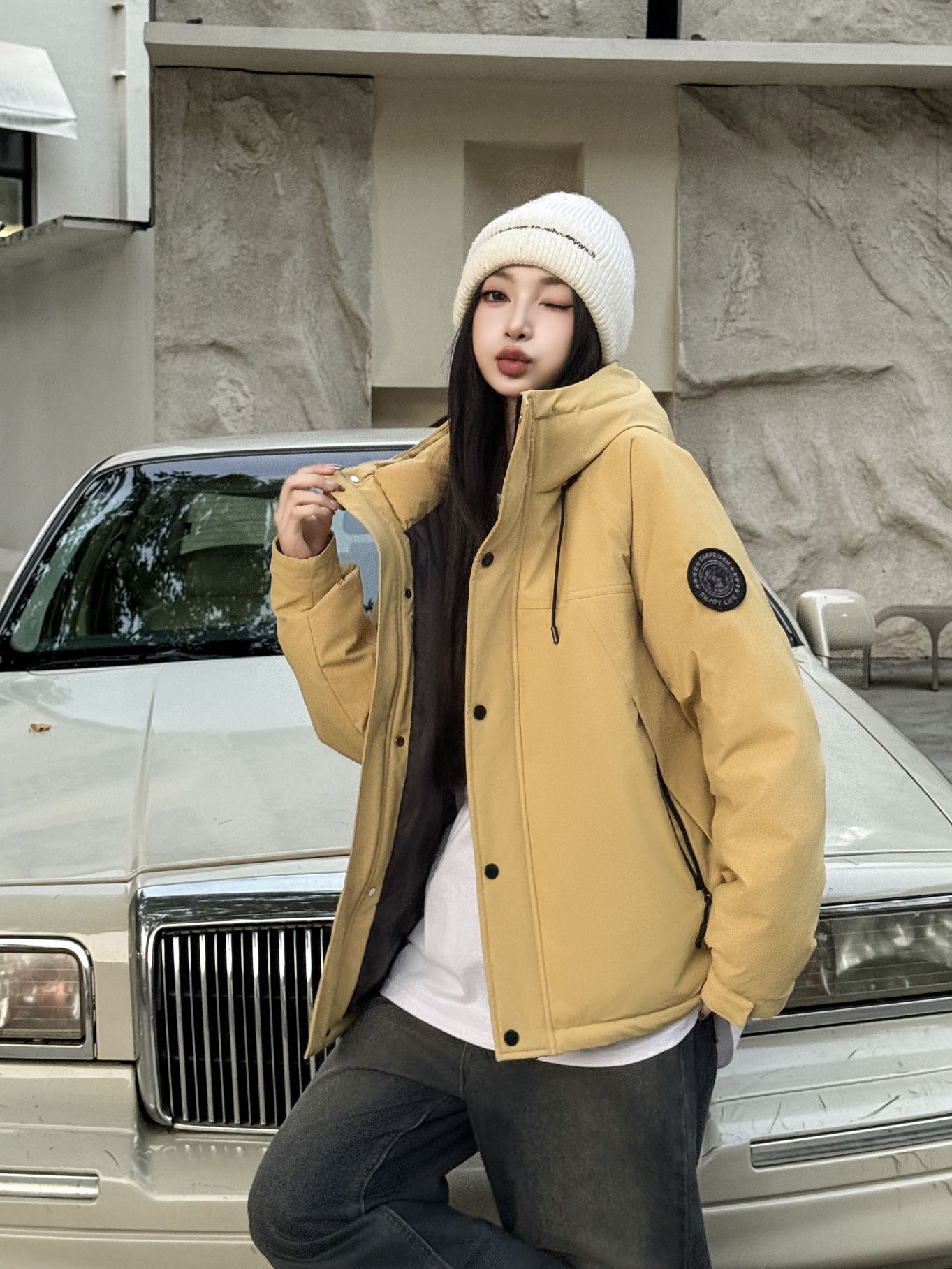 90白鸭绒大厂同款强三防面料户外派克冲锋衣羽绒服男女款