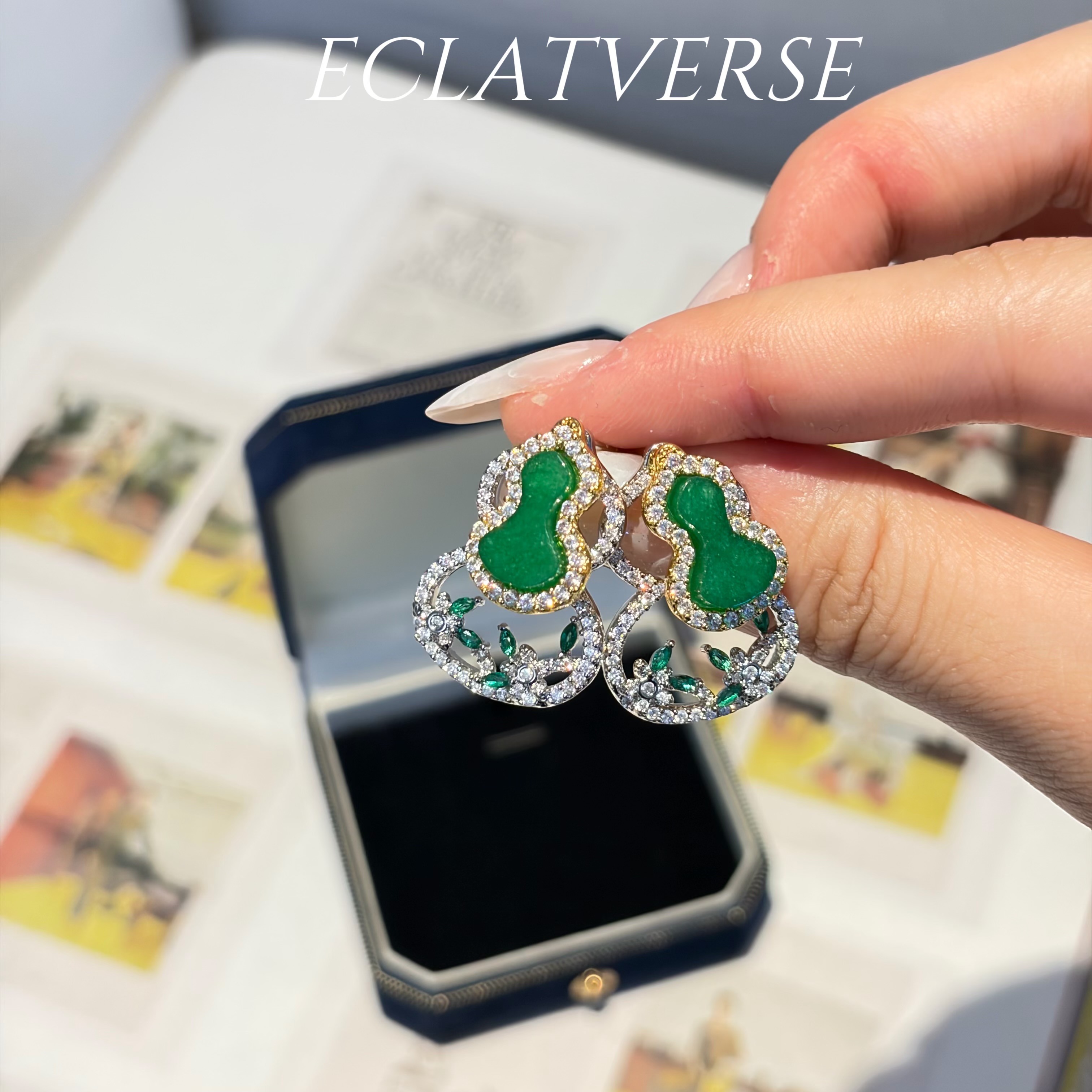 铜合金仿水晶耳饰 8099铜合金仿水晶耳饰