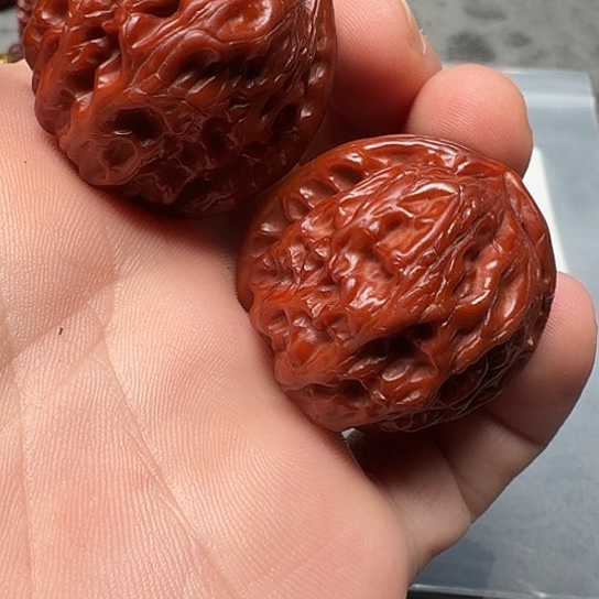 吊坠文玩核桃白狮子012