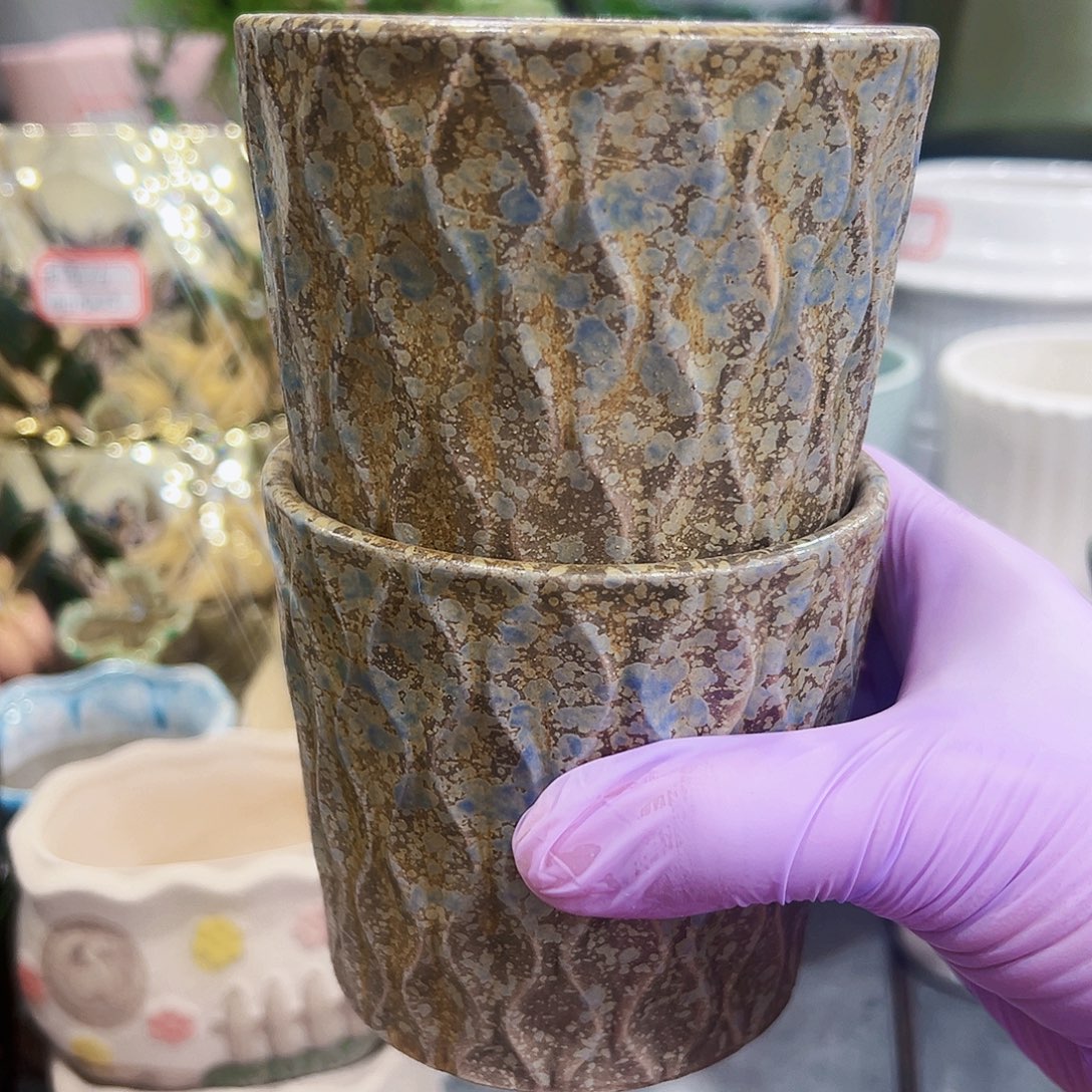 有孔外贸尾单陶瓷花盆凑单10米包邮