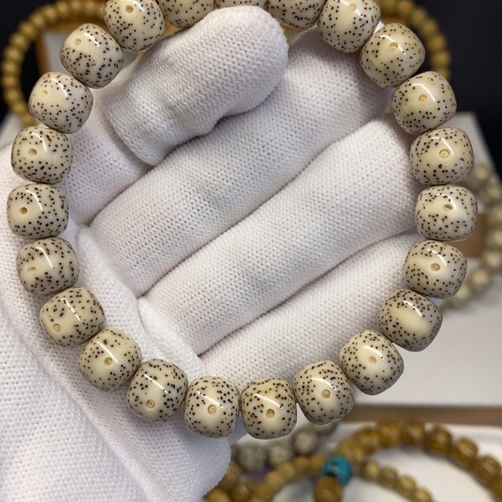 星月菩提吊坠海南星月菩提手串10骨瓷灰