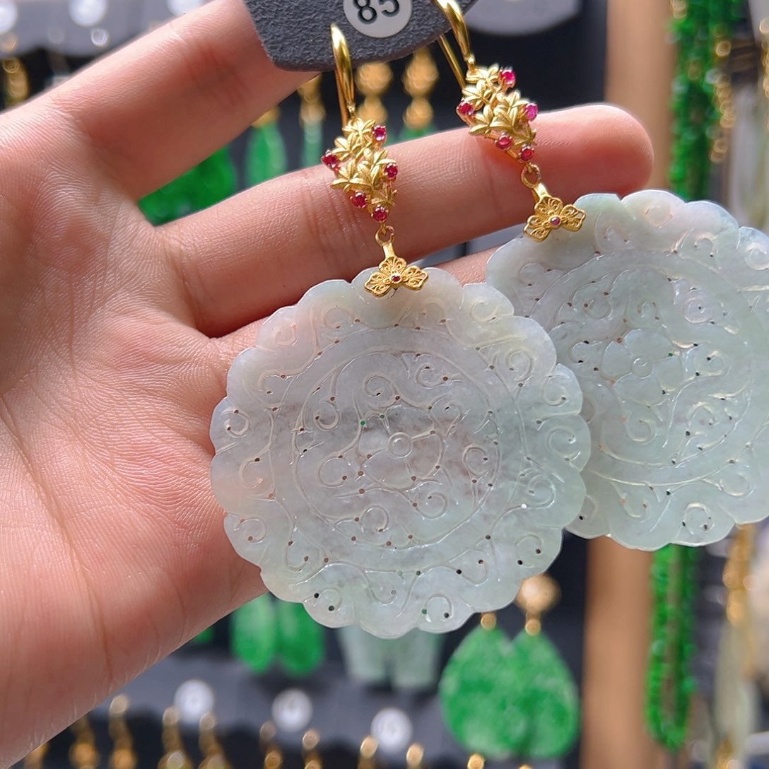 未镶嵌翡翠耳饰翡翠