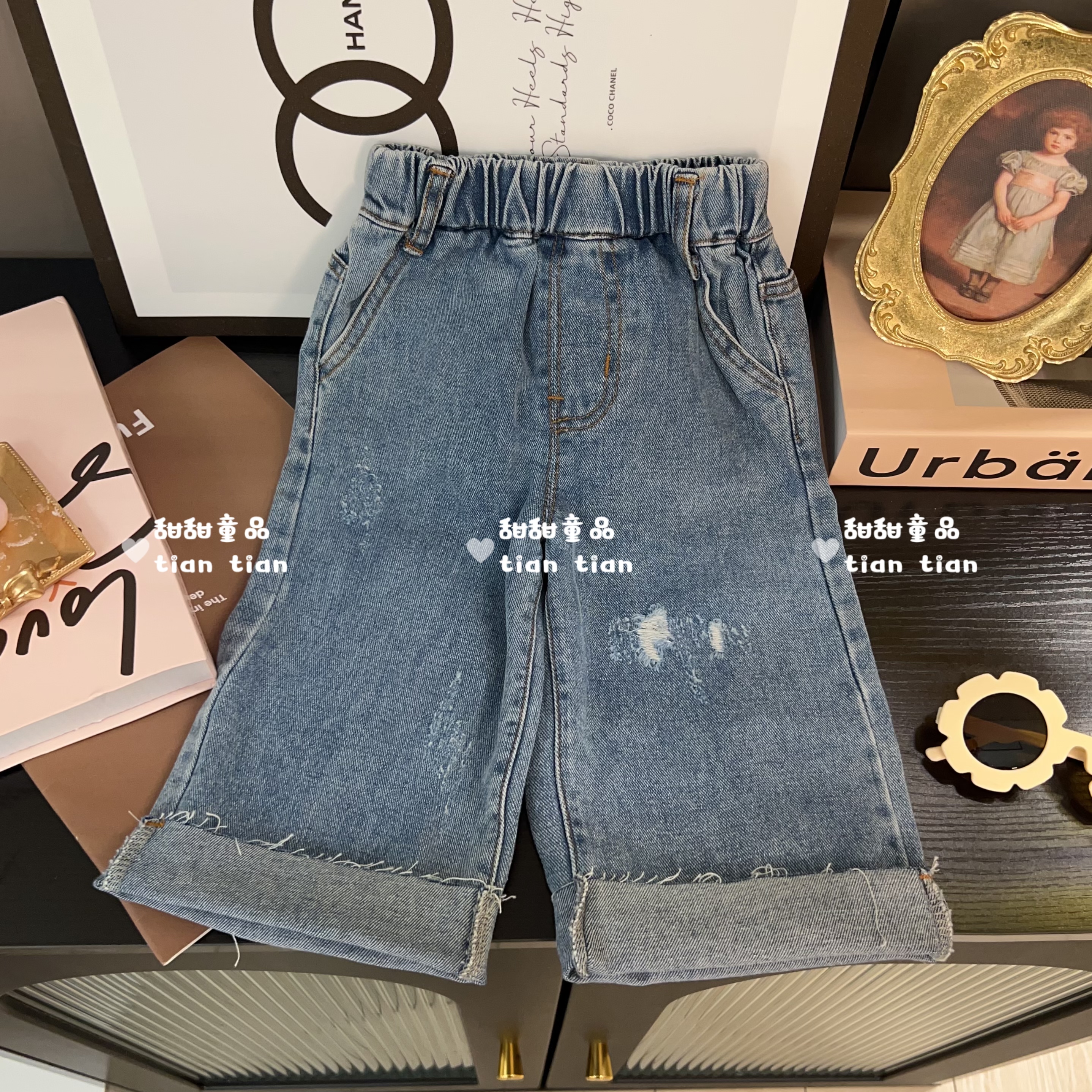 女童秋冬阔腿长裤牛仔裤潮流休闲初恋风超好穿牛仔简约款女宝裤子