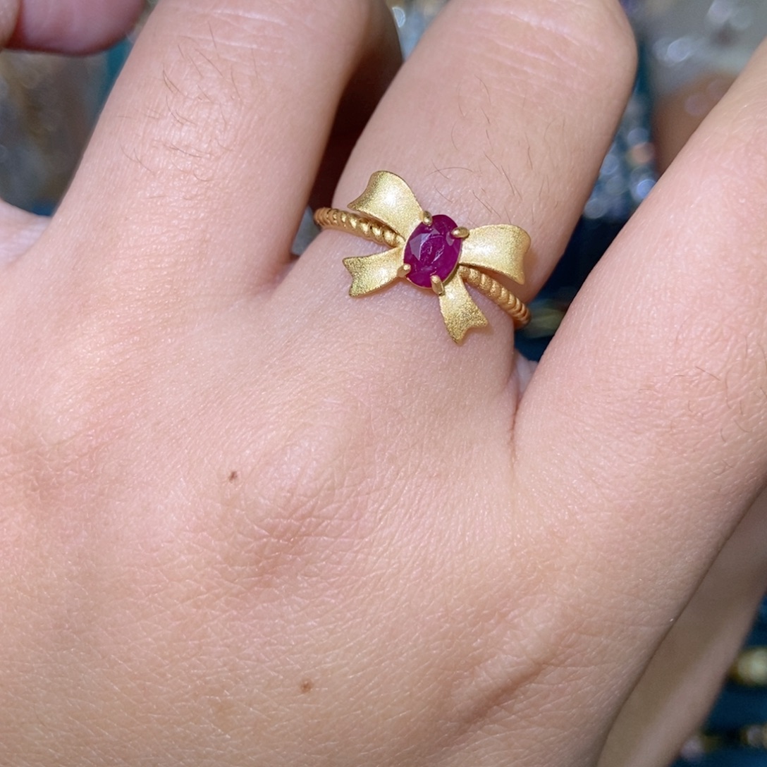 红宝石银S925镶嵌戒指