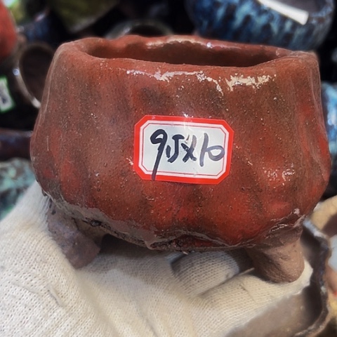 红陶粗陶花盆手工
