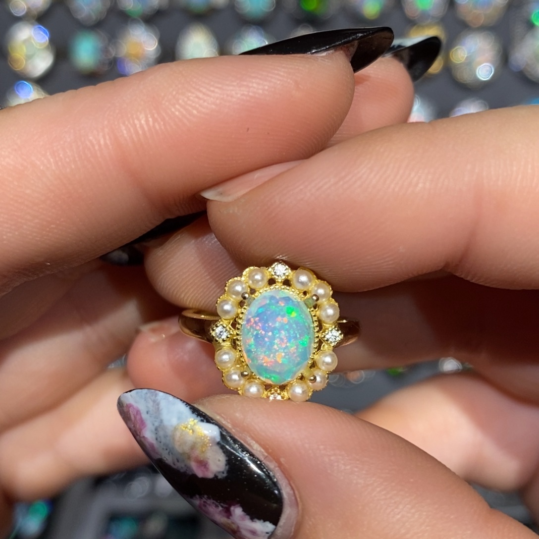 欧泊银S925镶嵌戒指