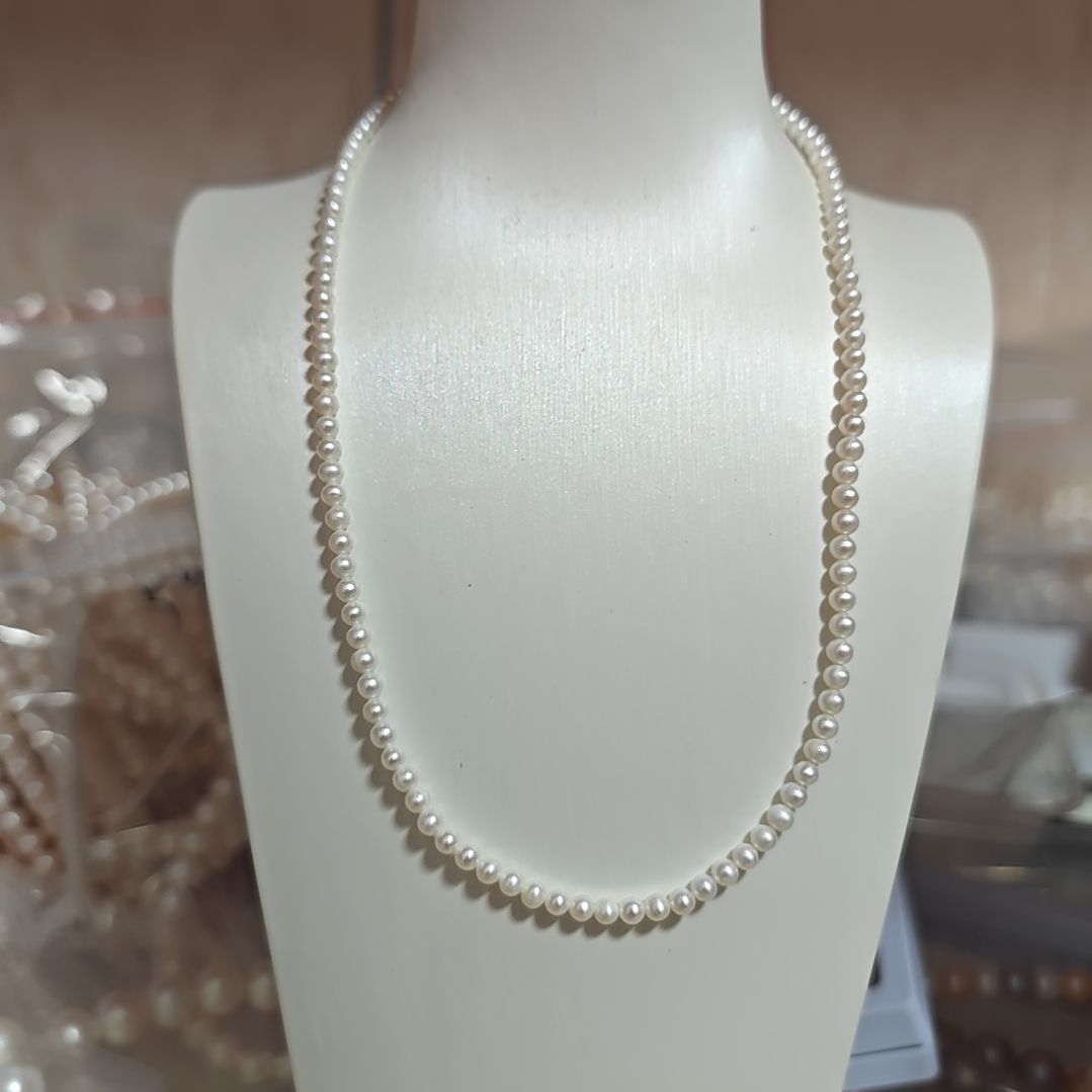淡水珍珠项链银S925镶嵌