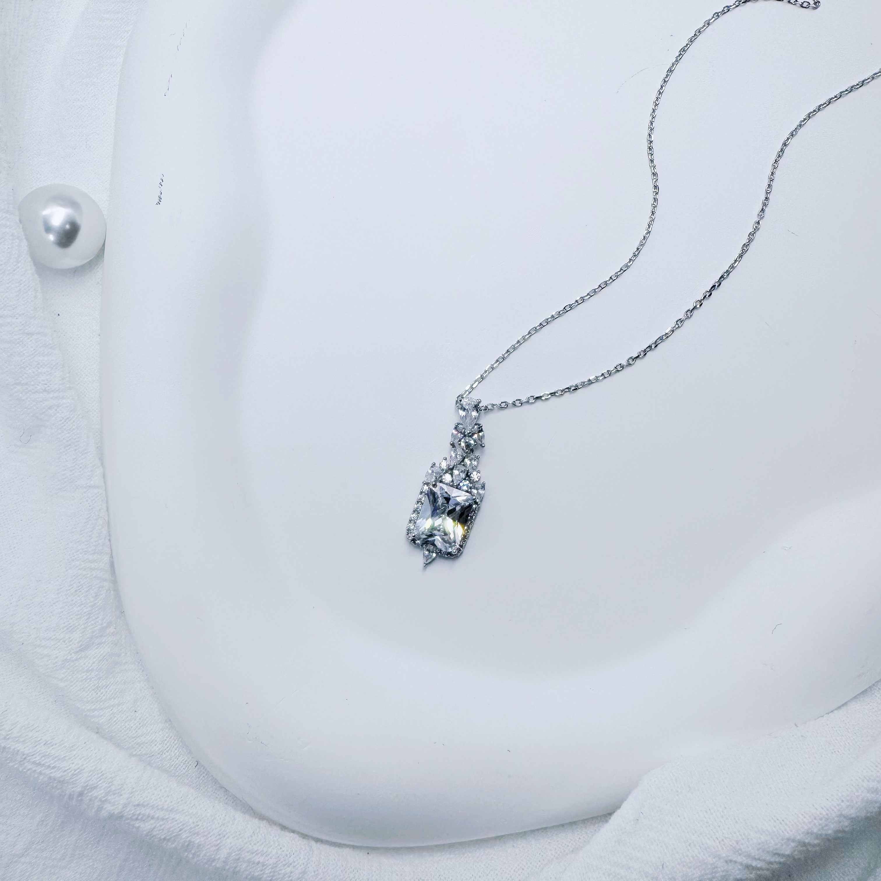 坠链均925银合成锆石 【俊杰专属】精致小香水瓶项链 20-YW27T27