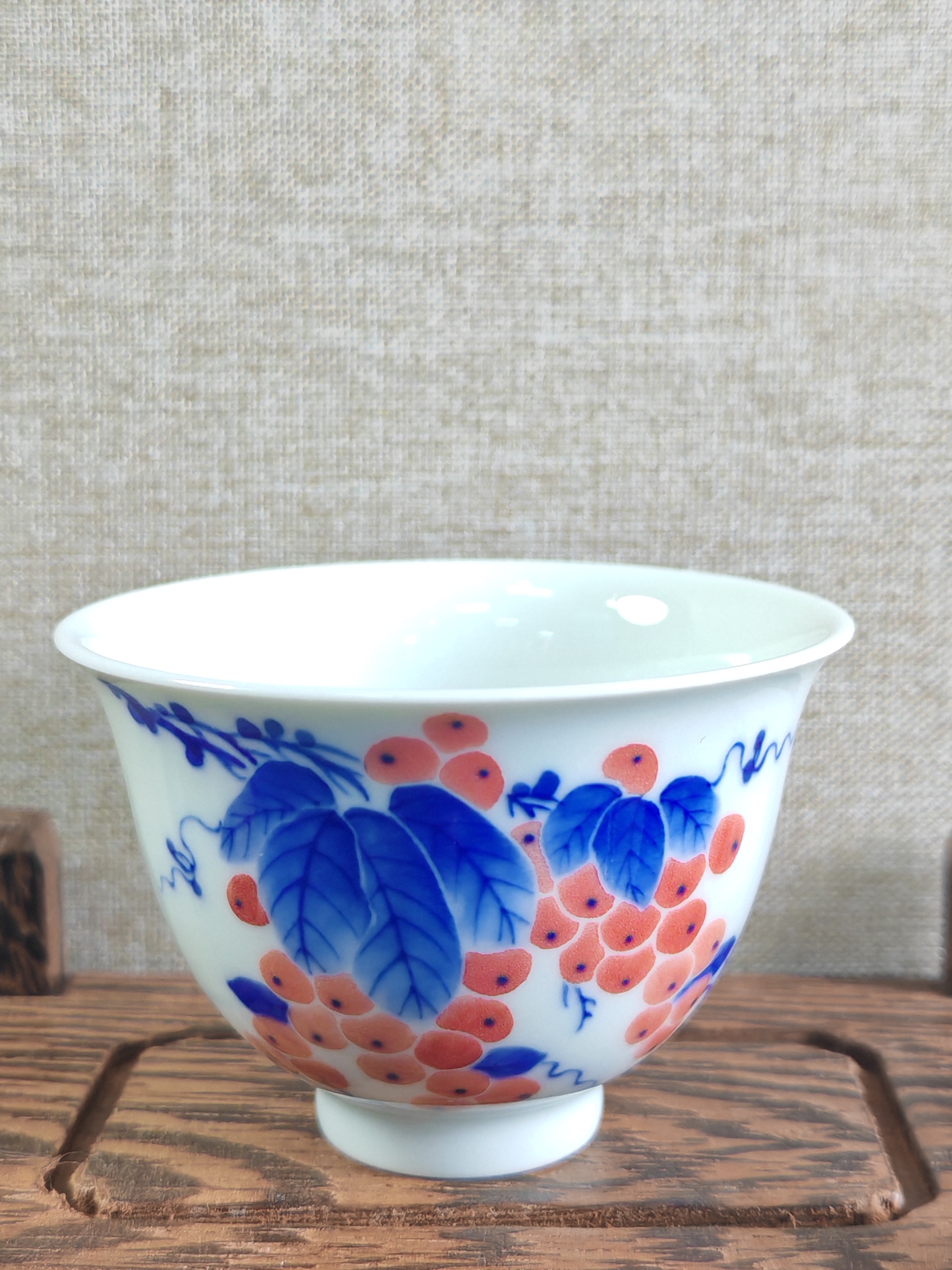 紫藤花铃铛杯精美功夫茶杯