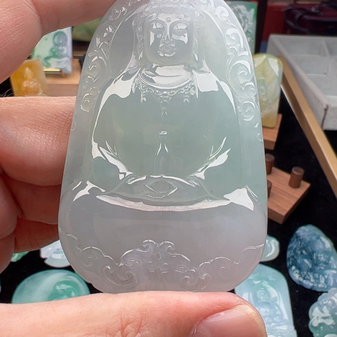 翡翠颈饰未镶嵌不*天然缅甸翡翠吊坠