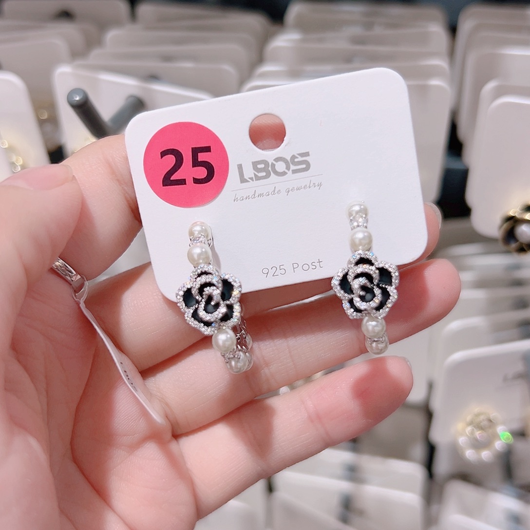 锆石纯铜合金耳环