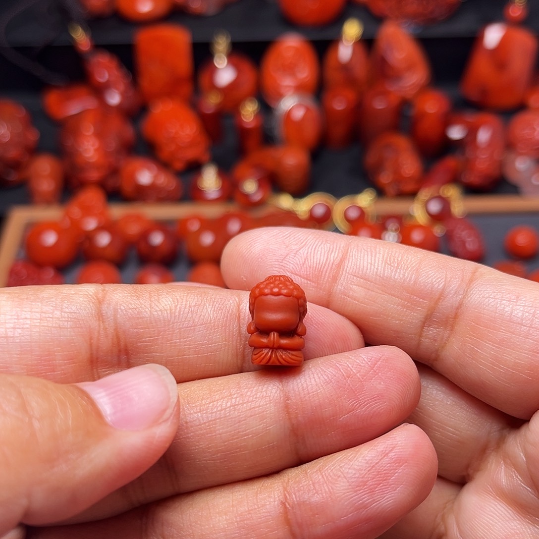 南红玛瑙未镶嵌配饰无相佛8mm