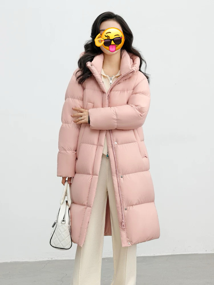 【Real&CTC】泡芙中长款潮牌女优等品保暖加厚时尚纯色连帽8203
