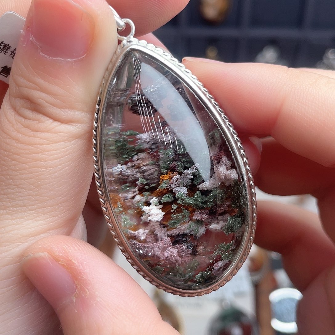 水晶颈饰银S925镶嵌用****7