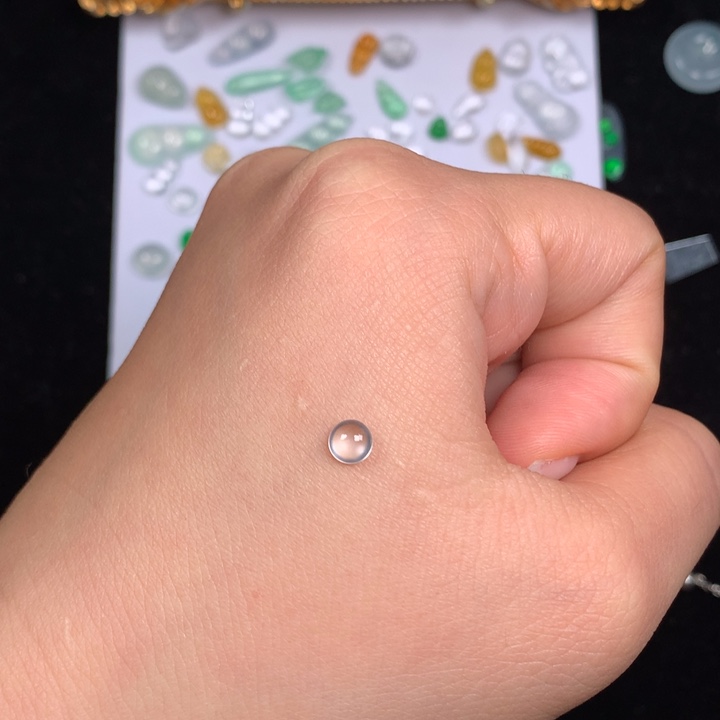 翡翠裸石天然缅甸龙石蛋面