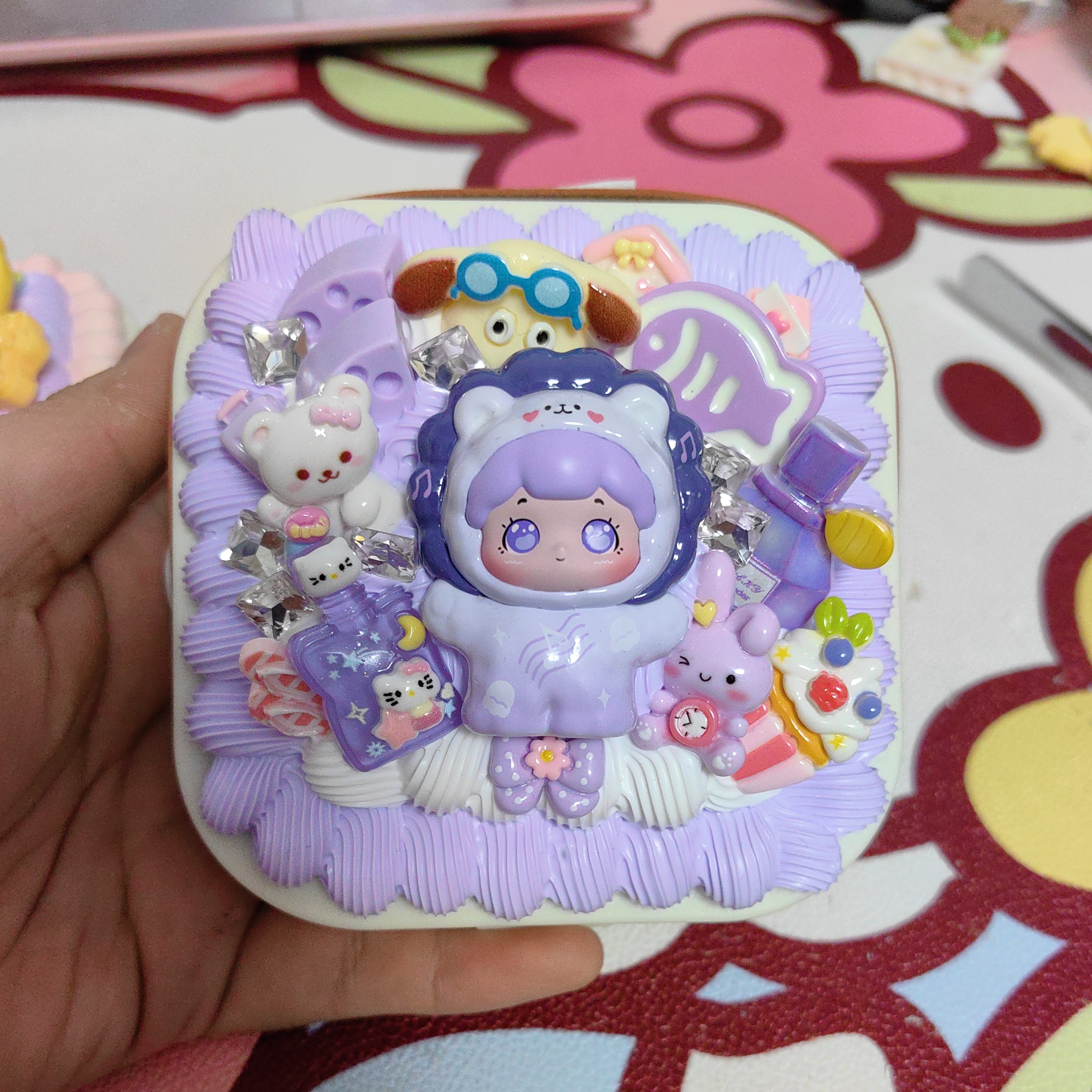 奶油胶diy指甲剪套盒可爱