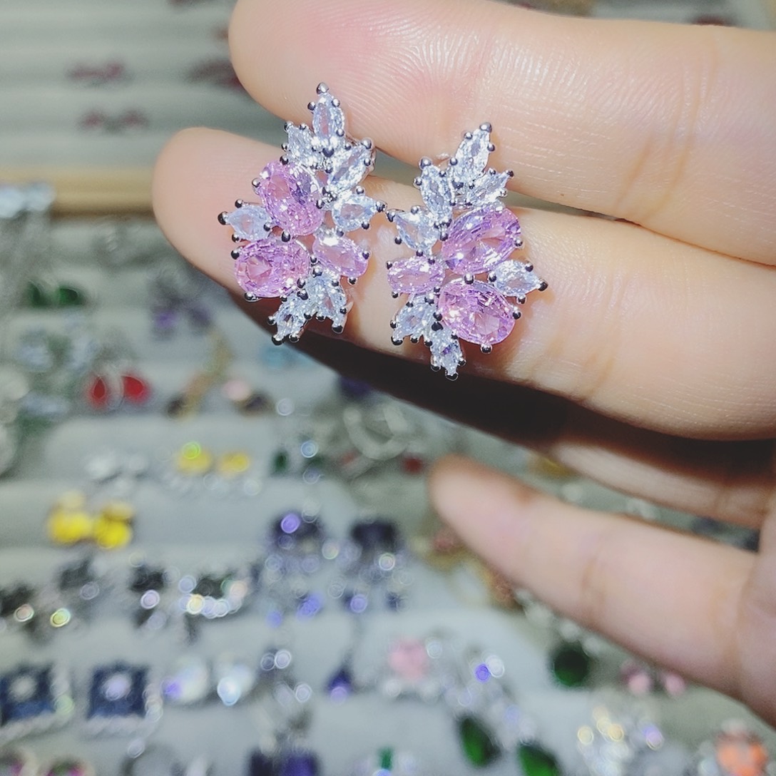 【闪购商品】托帕石耳饰银S925镶嵌