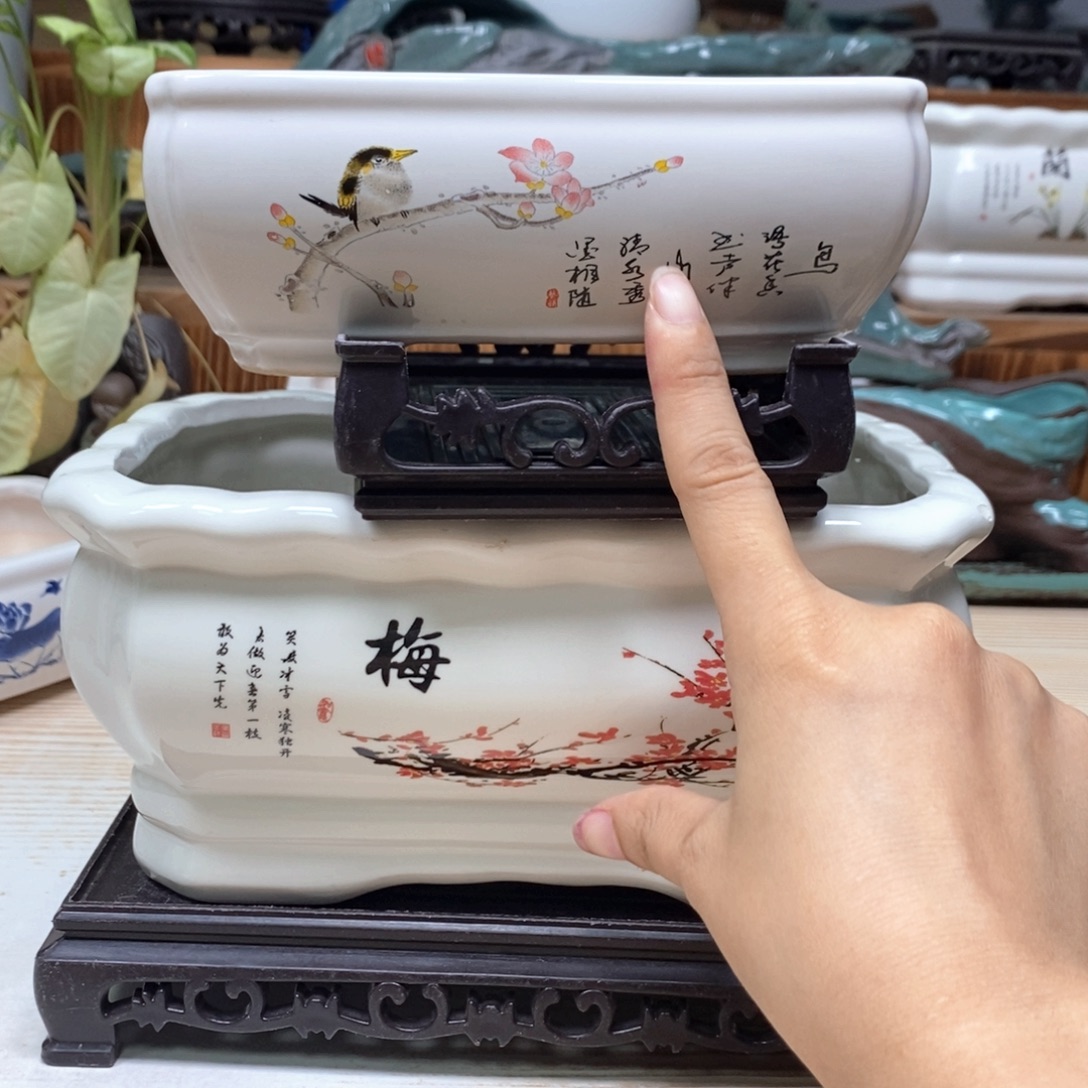 紫砂花盆陶瓷艺术花盆陶瓷