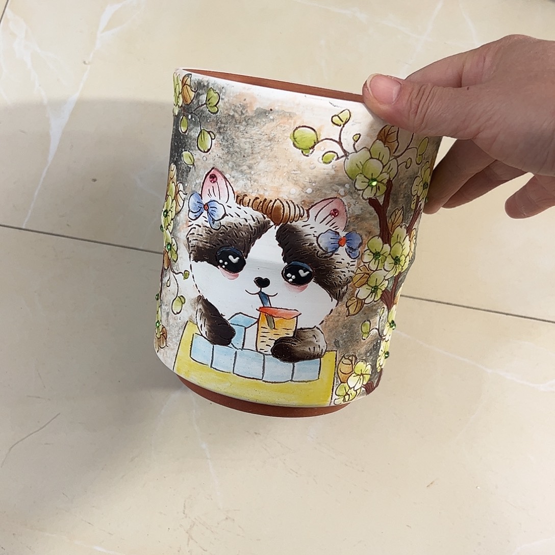 景德镇炫彩手绘口12高15.5