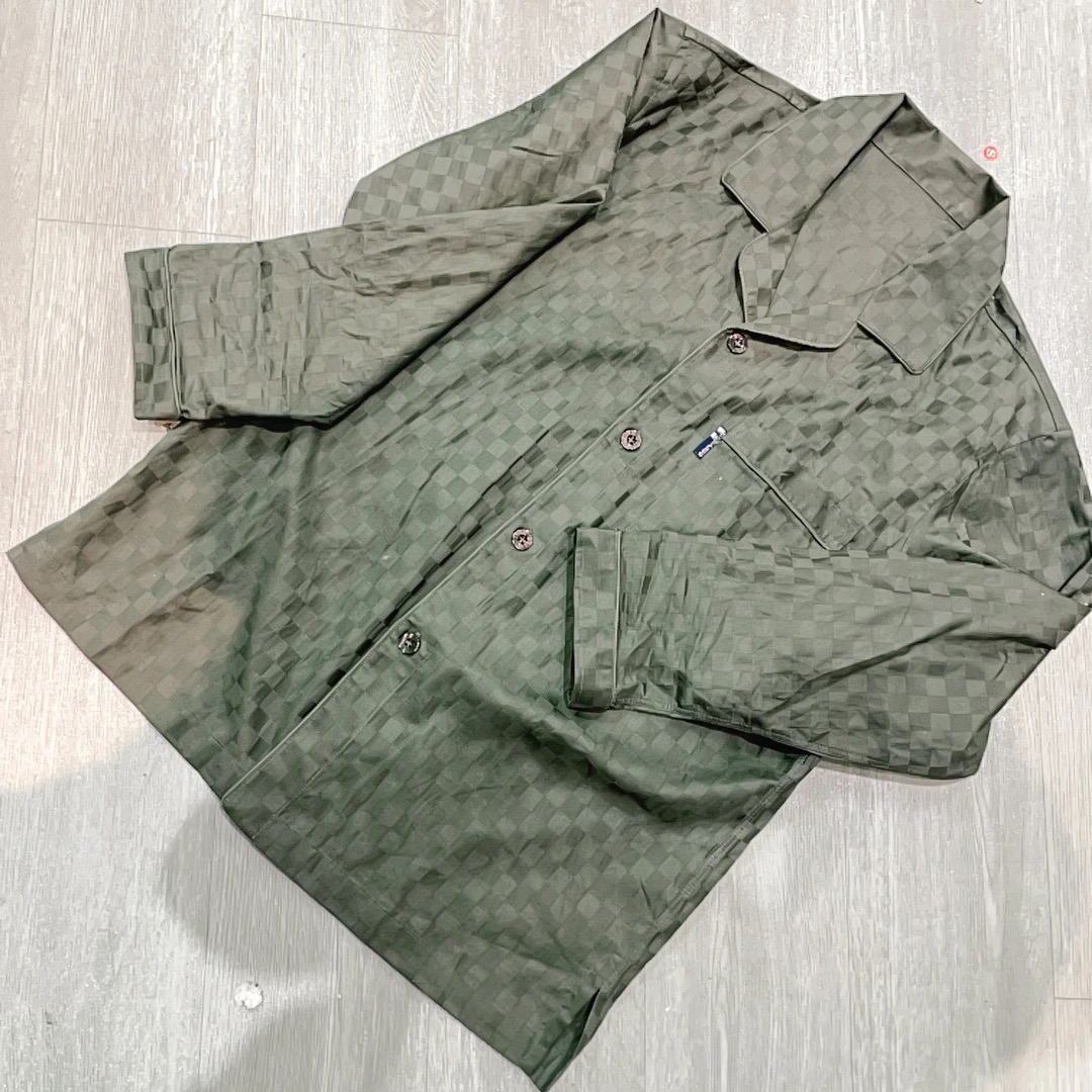 秋冬男女同款小方格拼接时尚舒适睡衣-果梓315