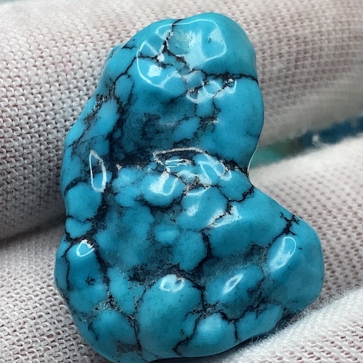 绿松石未镶嵌天然原矿 地大质检