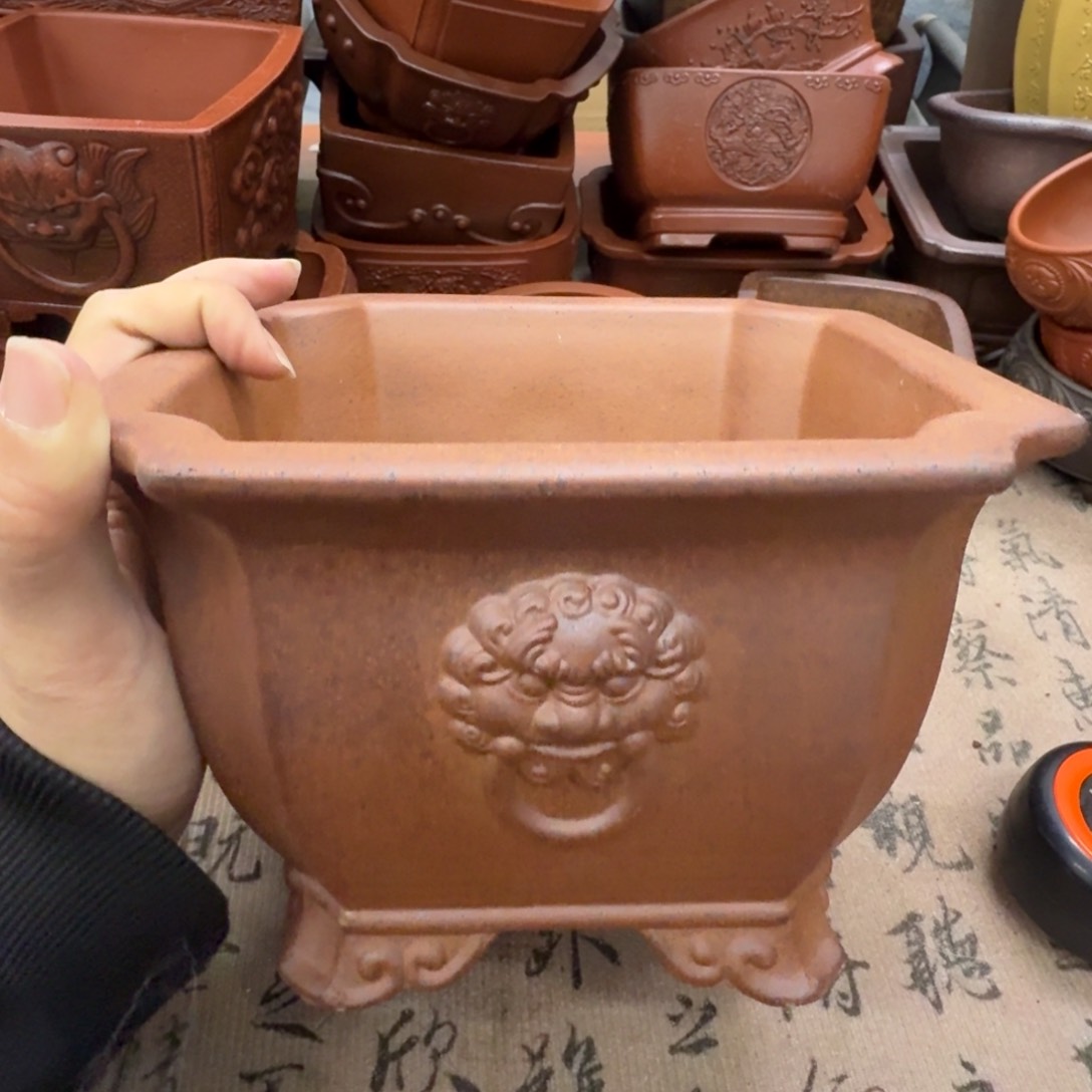 紫砂花盆宜兴紫砂正品花盆17x11