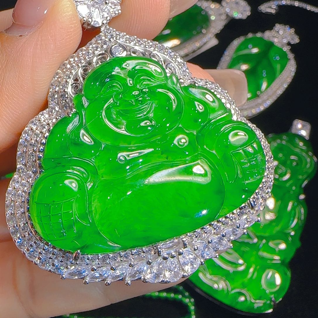 翡翠吊坠(赠链)银S925镶嵌