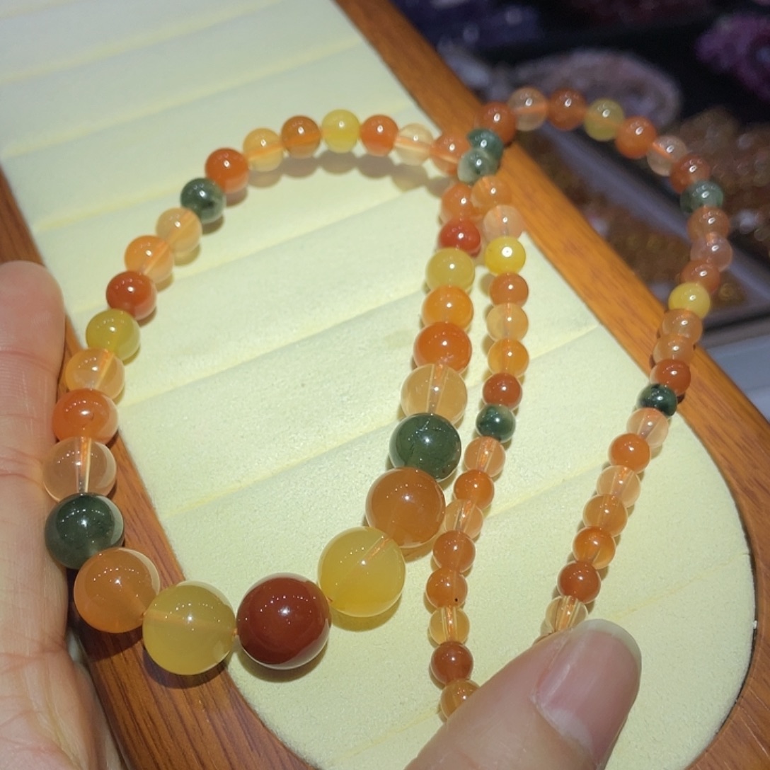 珠宝半成品未镶嵌水晶彩兔毛福禄寿