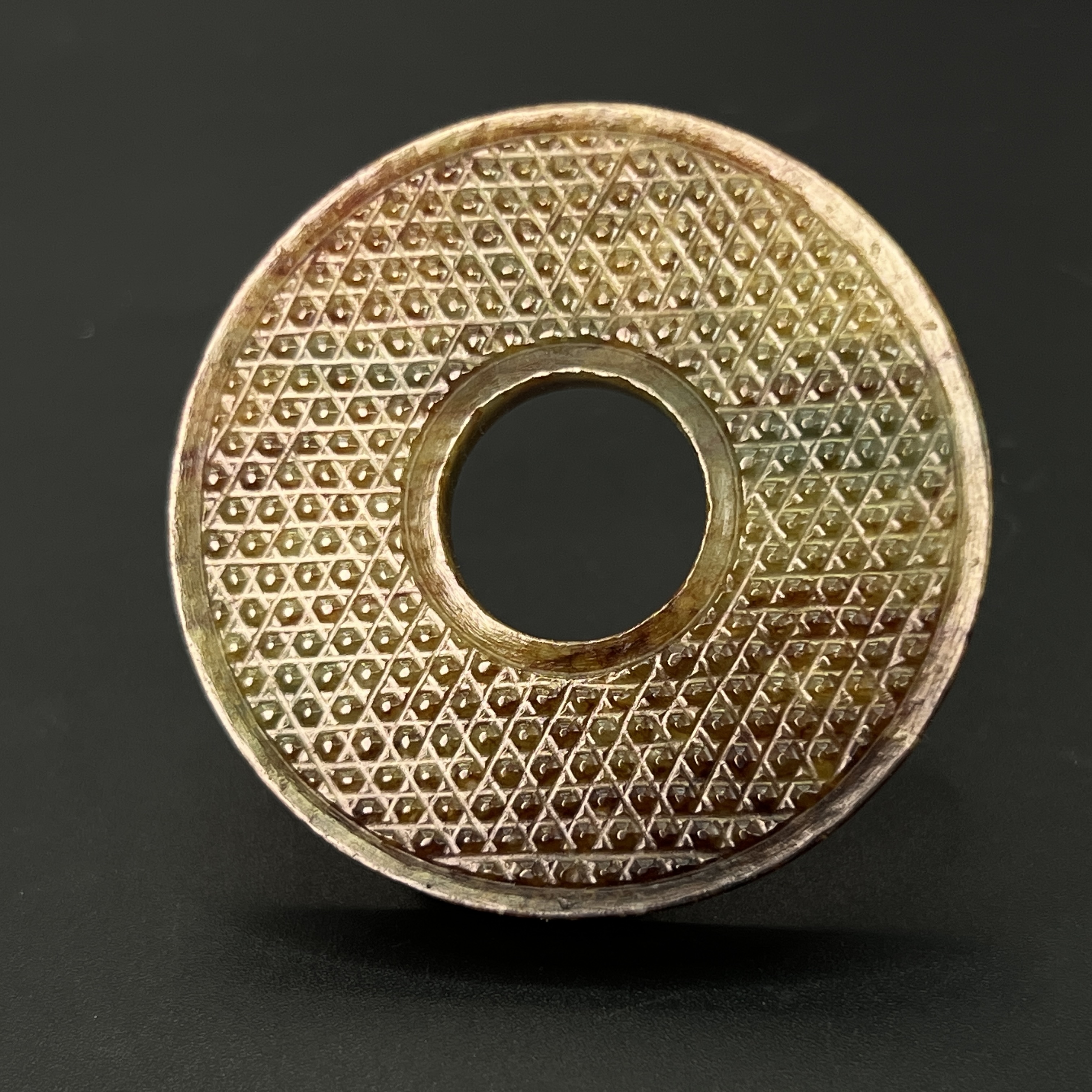 "民国和田玉璧/ DL534295/ 古玩/收藏/德州文物"