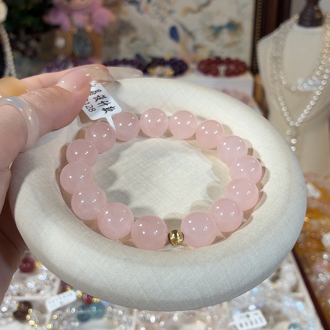 未镶嵌手串水晶马粉西柚粉设计款13+