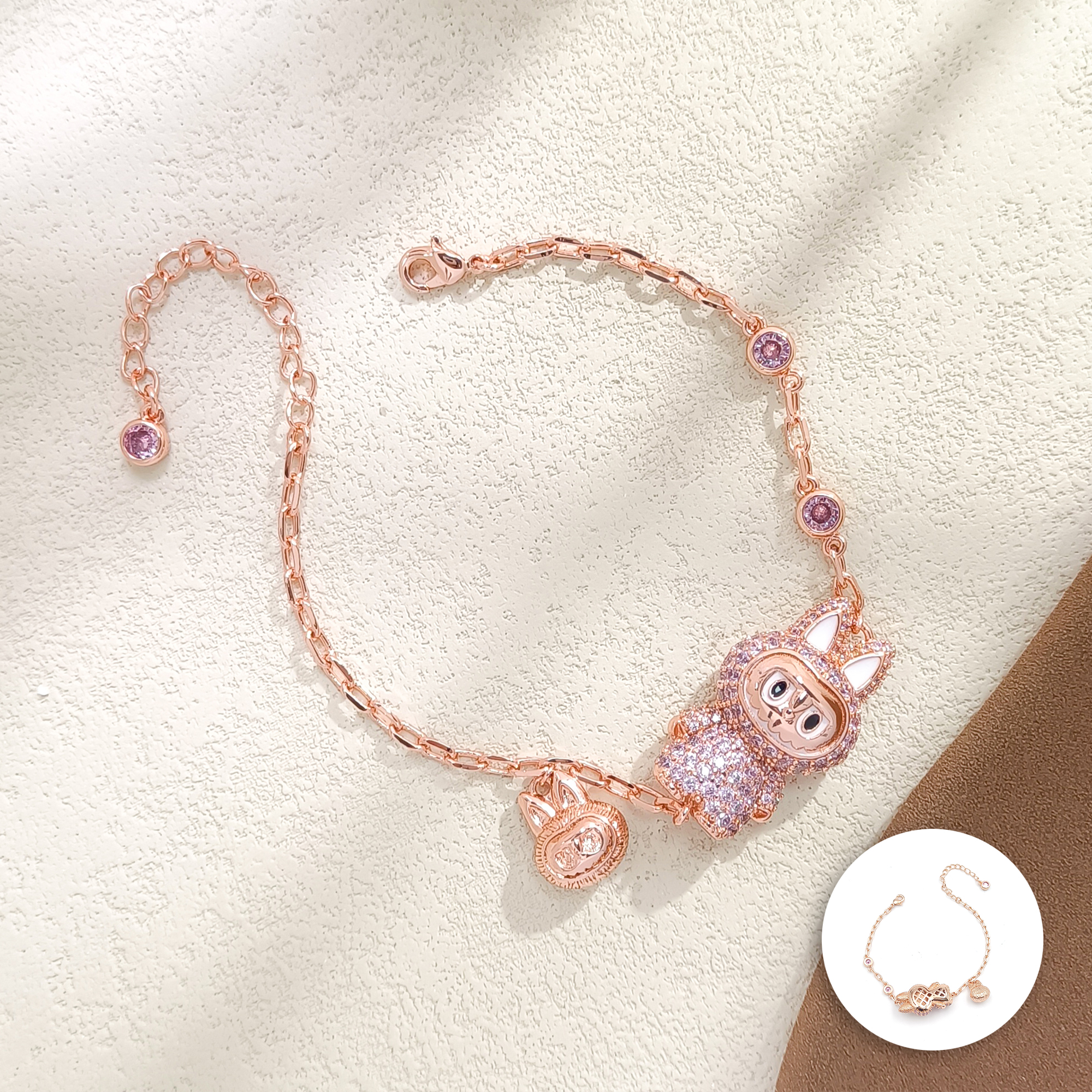 铜合金合成锆石手链 WFXLM-007197【甜梦捕手】手链轻奢时尚简约