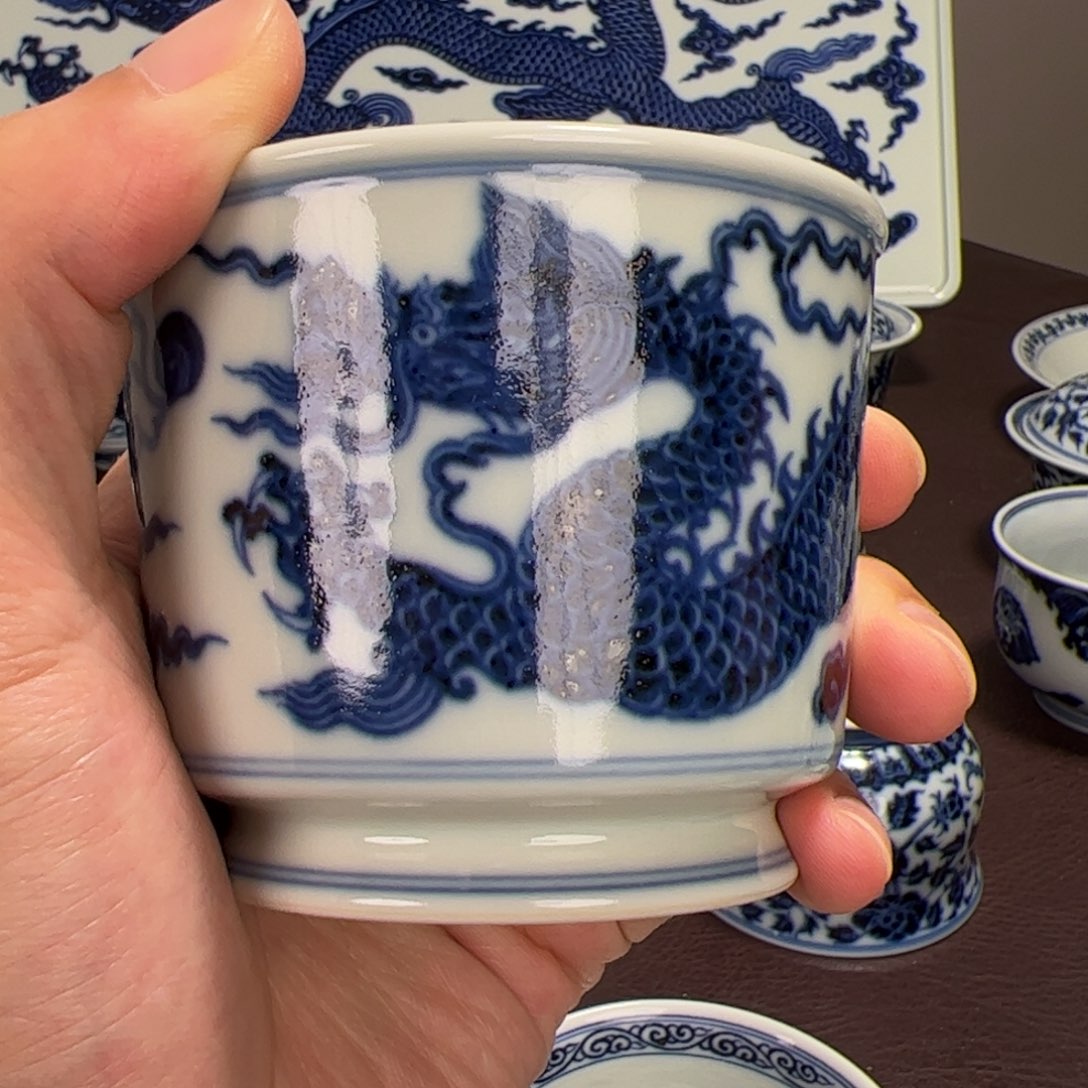 仿明永宣龙纹杯子