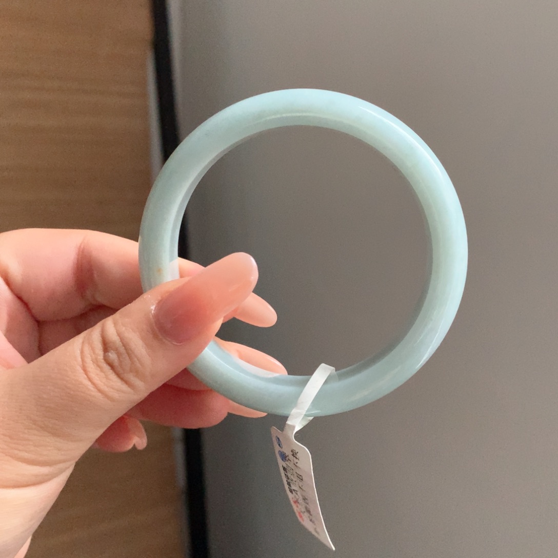 翡翠手镯未镶嵌1 57婴儿蓝正圈