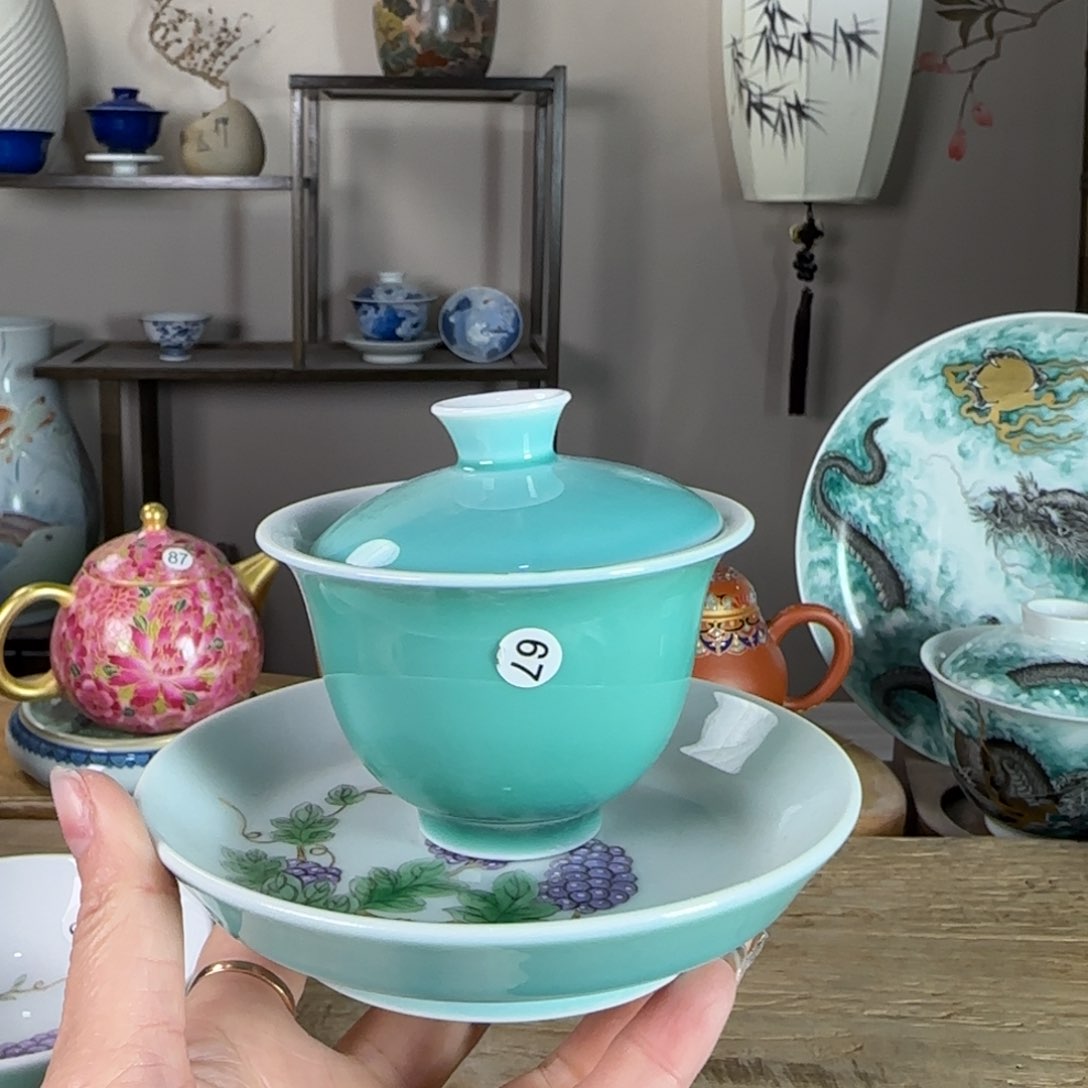 杯景德镇陶瓷柴烧多人