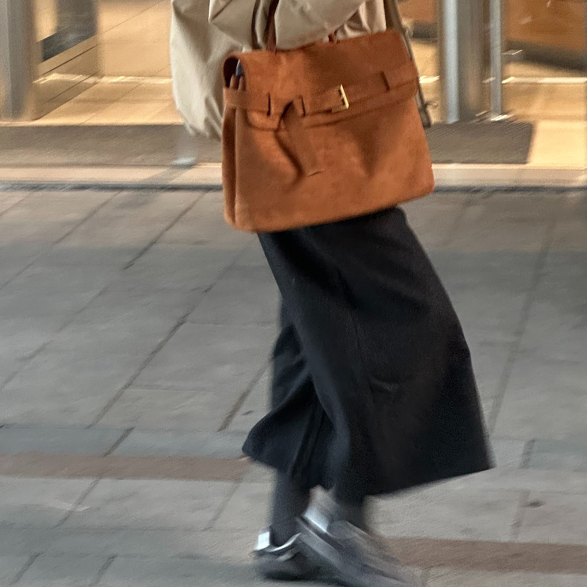 韩货-【咩咩裤】初冬‘街头时髦休闲小众设计感百搭羊毛裤/9276