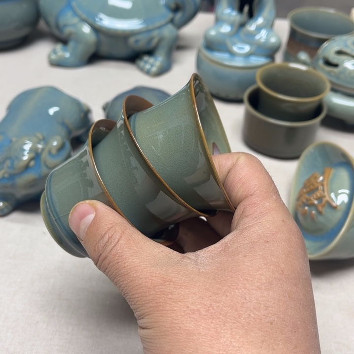 摆件大瑕三只不退不换