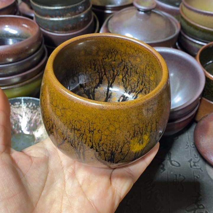 茶盏建阳建盏微瑕手握