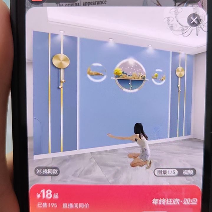 风***你客厅电视墙壁画壁布