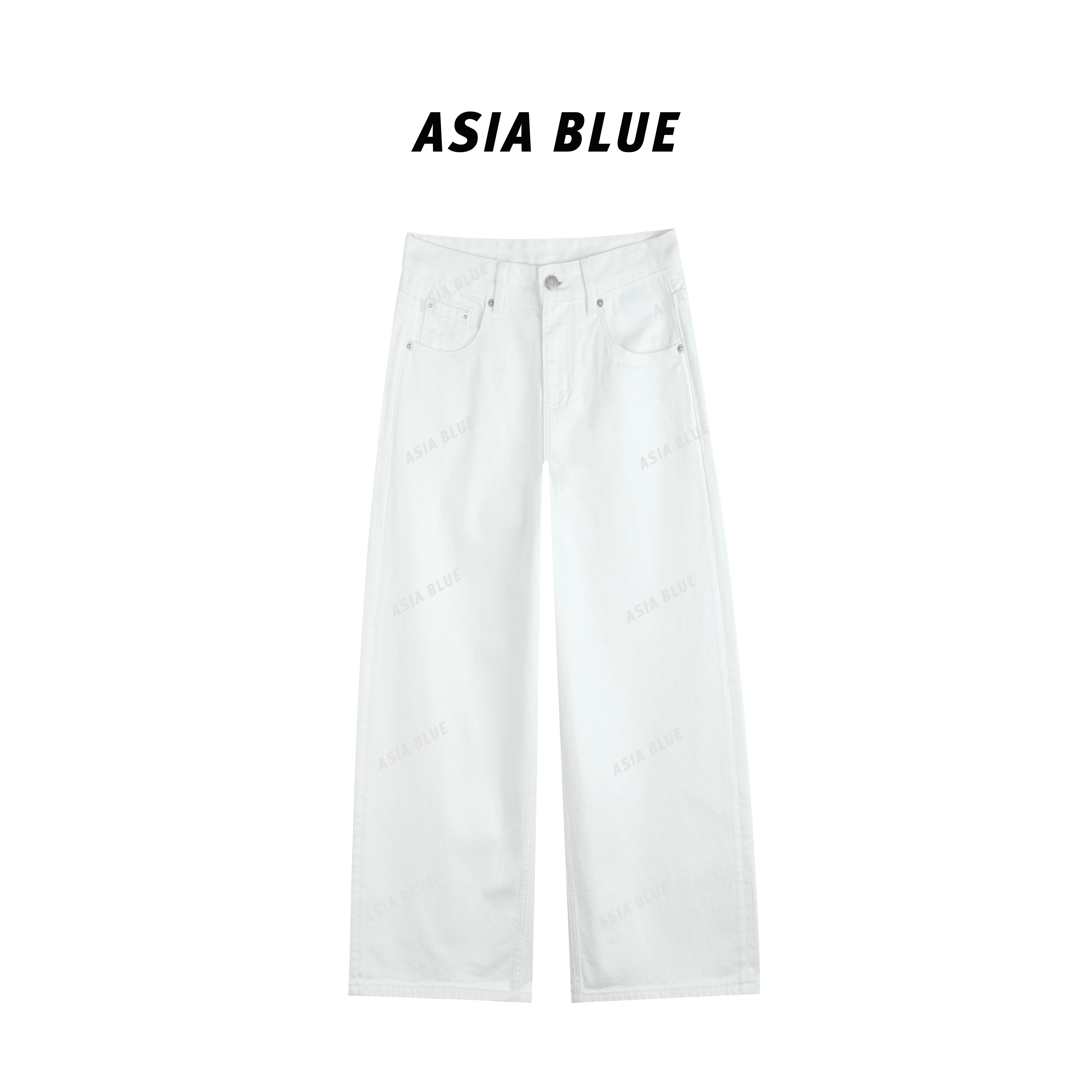 【ASIA BLUE】无弹简约风显瘦直筒牛仔裤AB5383