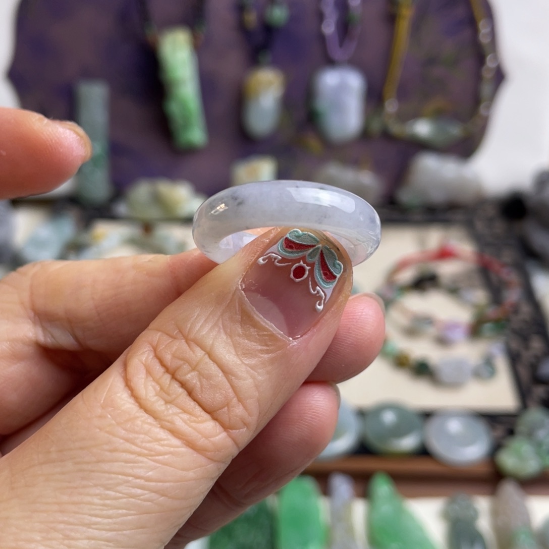 翡翠未镶嵌戒指乌鸡戒圈