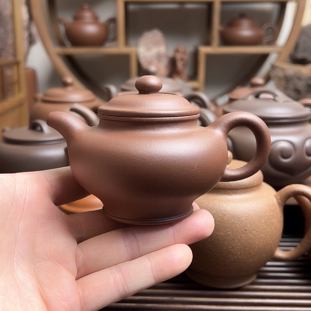 紫砂茶壶掇只160cc台西嫩底槽清微瑕