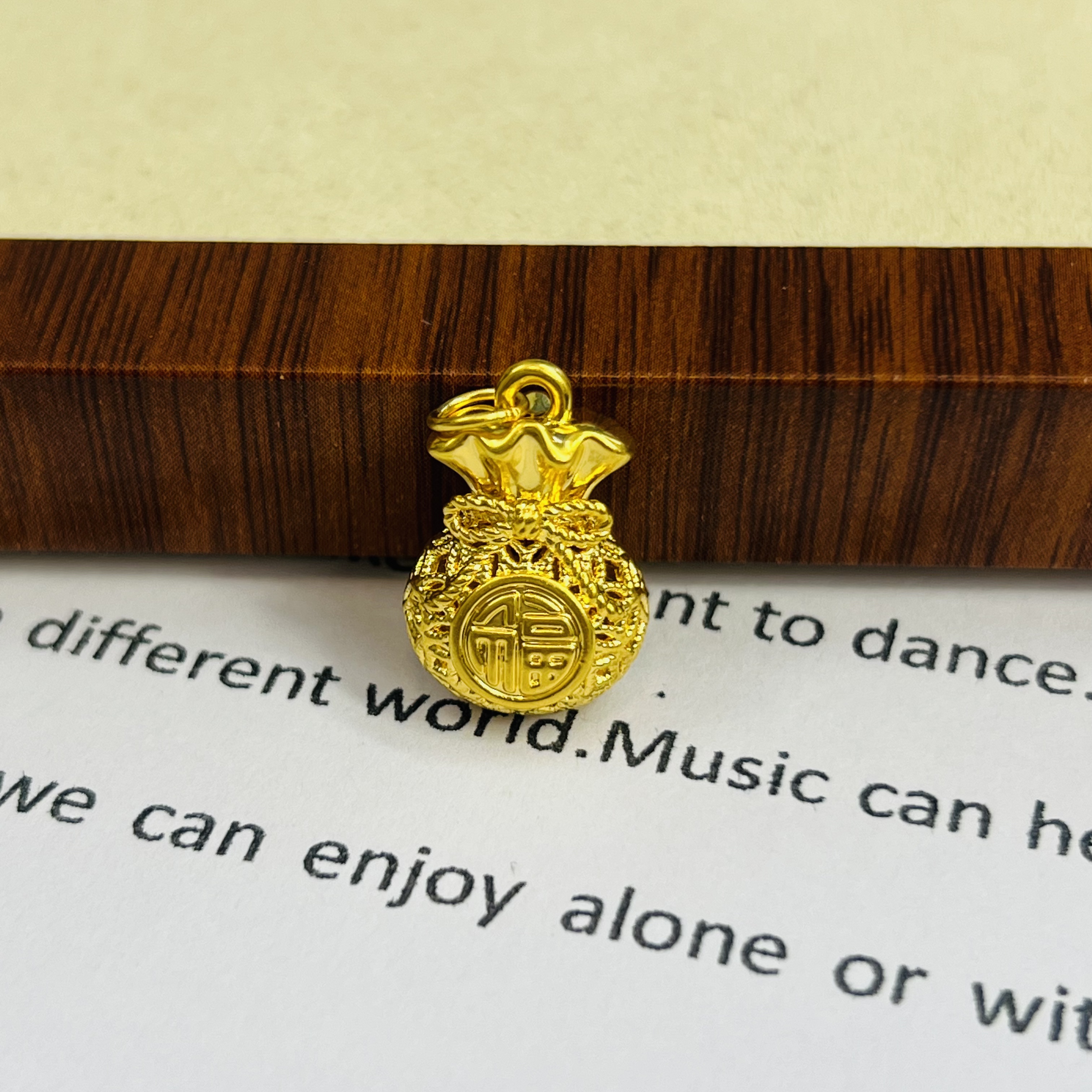 足金999纳福金袋黄金首饰配件DP2796-01030