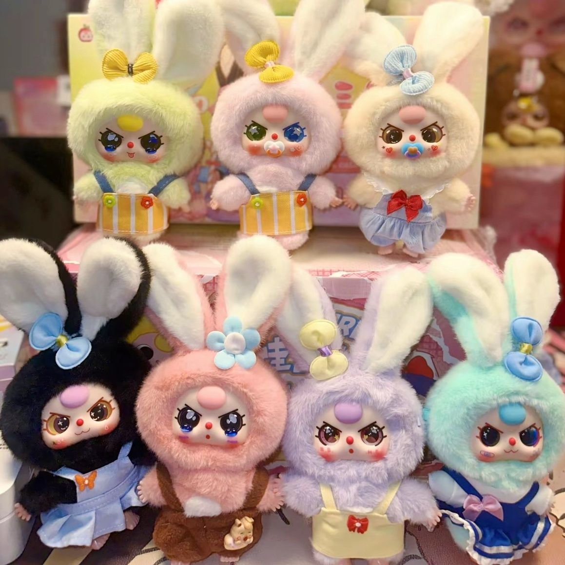 正版娃三岁马卡龙小小兔毛绒可爱少女心礼物礼品潮玩