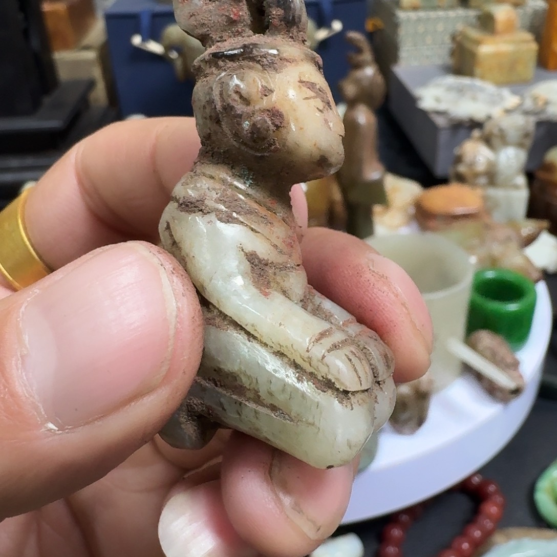 顺***水和田玉（糖玉）未镶嵌挂件