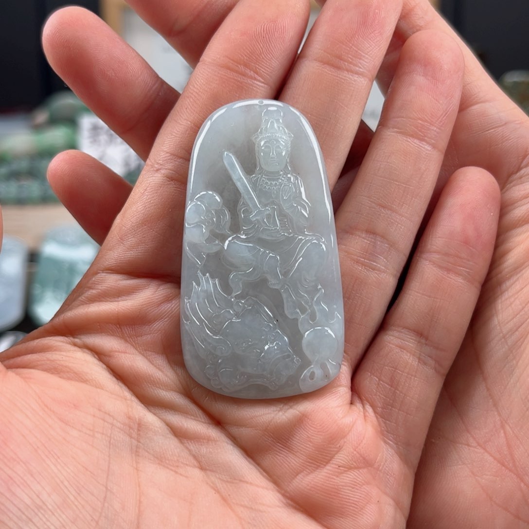 翡翠颈饰未镶嵌文殊