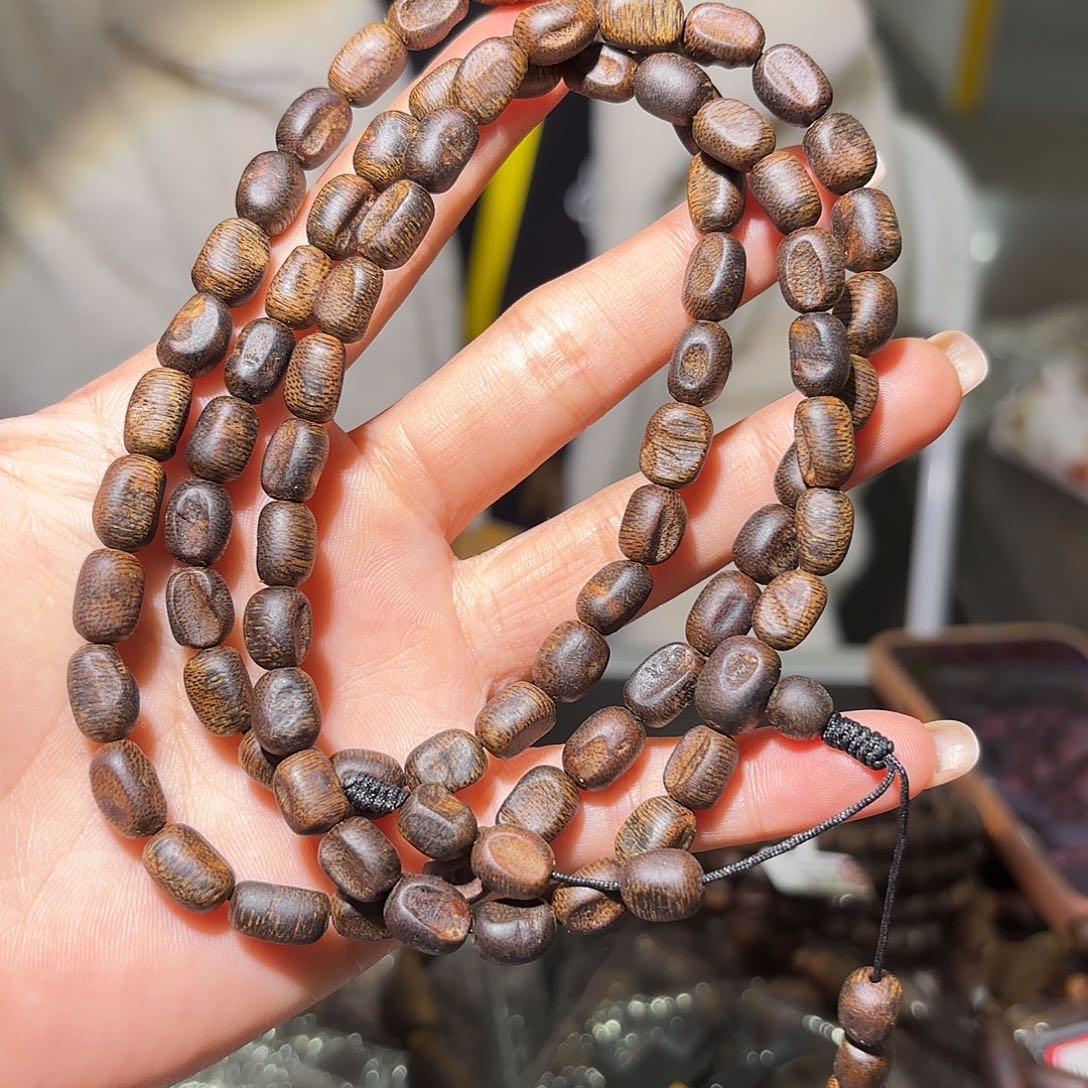 手串沉香奇楠沉香沉水留疤多圈30克➕