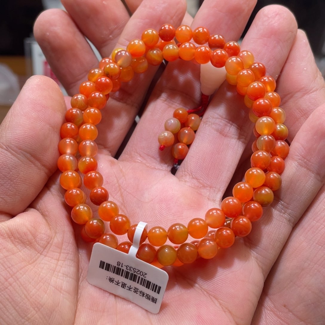 南红玛瑙单圈未镶嵌大*6mm➕鸡油黄108